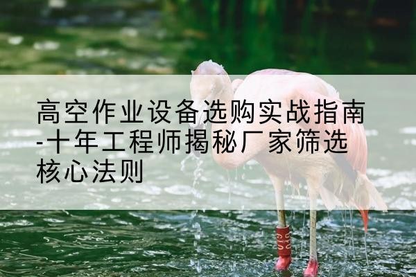 新洲剪叉式升降机厂家-高空作业设备选购实战指南-十年工程师揭秘厂家筛选核心法则